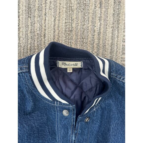 Madewell Denim Varsity Jacket / Small - Picture 4 of 5